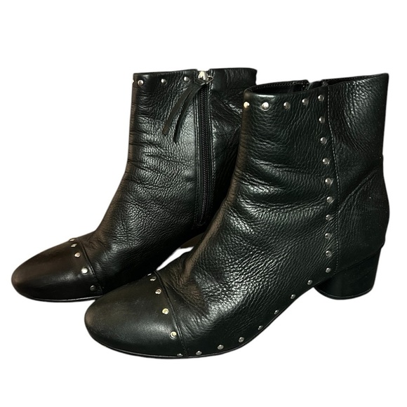 Rebecca Minkoff Isley Studded Black Leather Bootie 11 - Picture 1 of 8